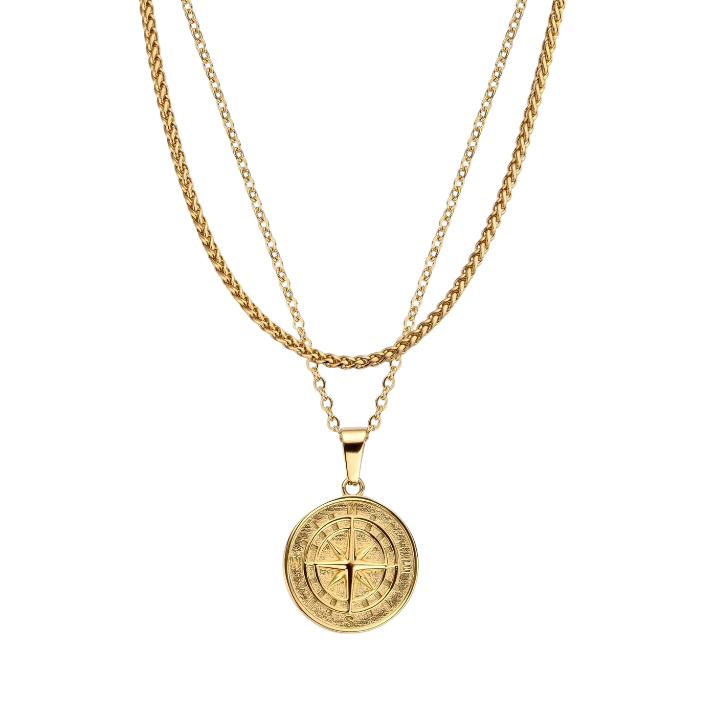 Kompass Set Halskette (Gold)